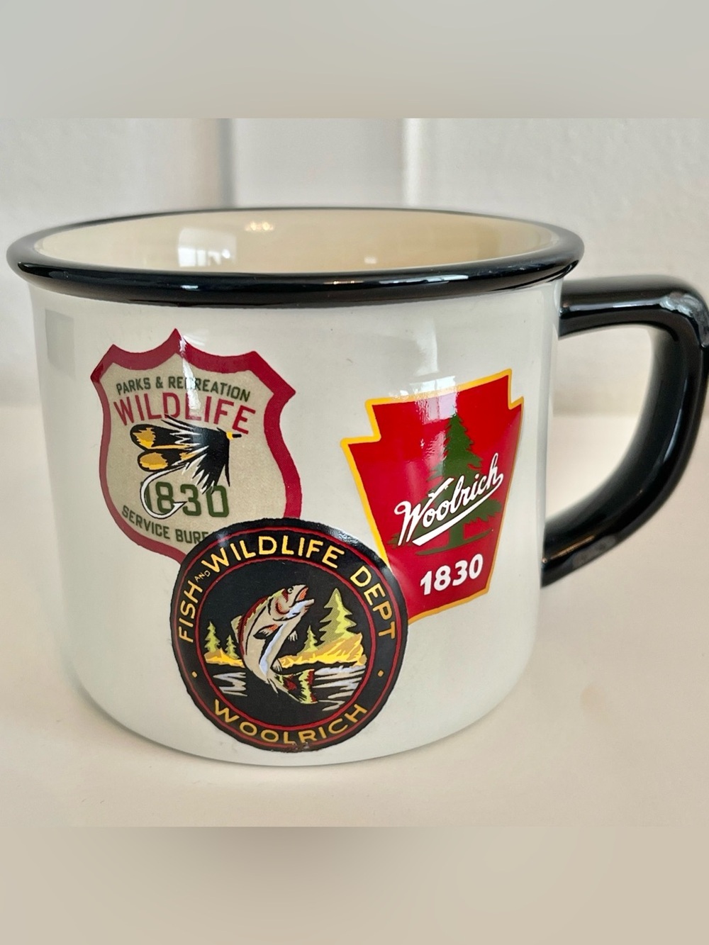 READ! Woolrich x Target Ceramic Outdoor Parks Camping Patches Mug Cup 2025 14oz